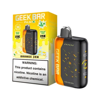 GEEK BAR PULSE X 5% NIC 25,000 PUFFS VAPE -(ORANGE JAM - JAM EDITION)