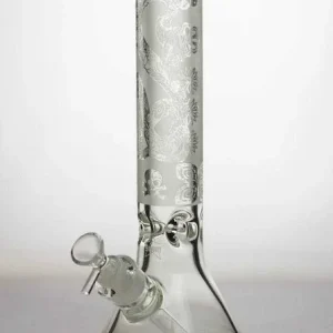 Sandblasted 13.5" Glass Beaker Bong