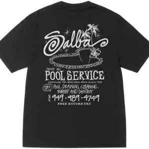 Stussy Tee Pool Service Black
