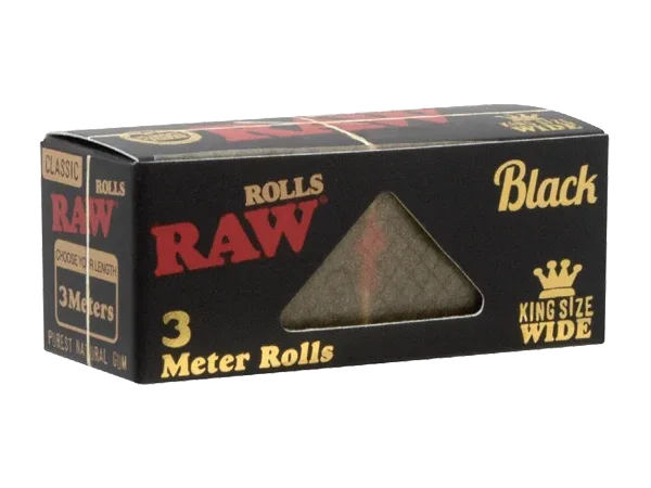RAW Black Classic King Size 3 Meter Rolling Papers