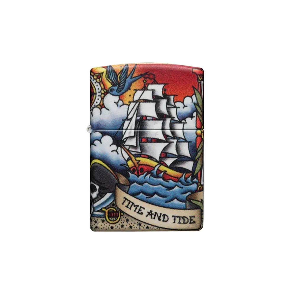 Zippo Lighter - Nautical Tattoo Design