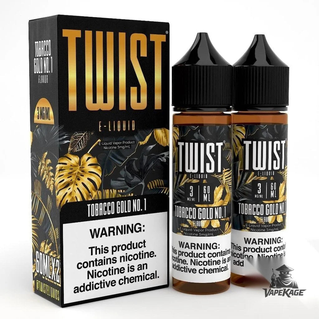 Tobacco Gold No. 1 — Twist E-Liquids 120mL (2x60mL twin pack) Freebase