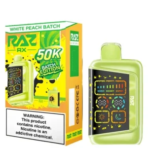 RAZ RX50000 50K Puffs Disposable Vape 50000 - White Peach Batch - Batch Edition
