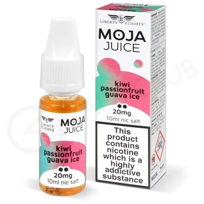 Kiwi Passionfruit Guava Ice Nic Salt E-Liquid by Moja Juice