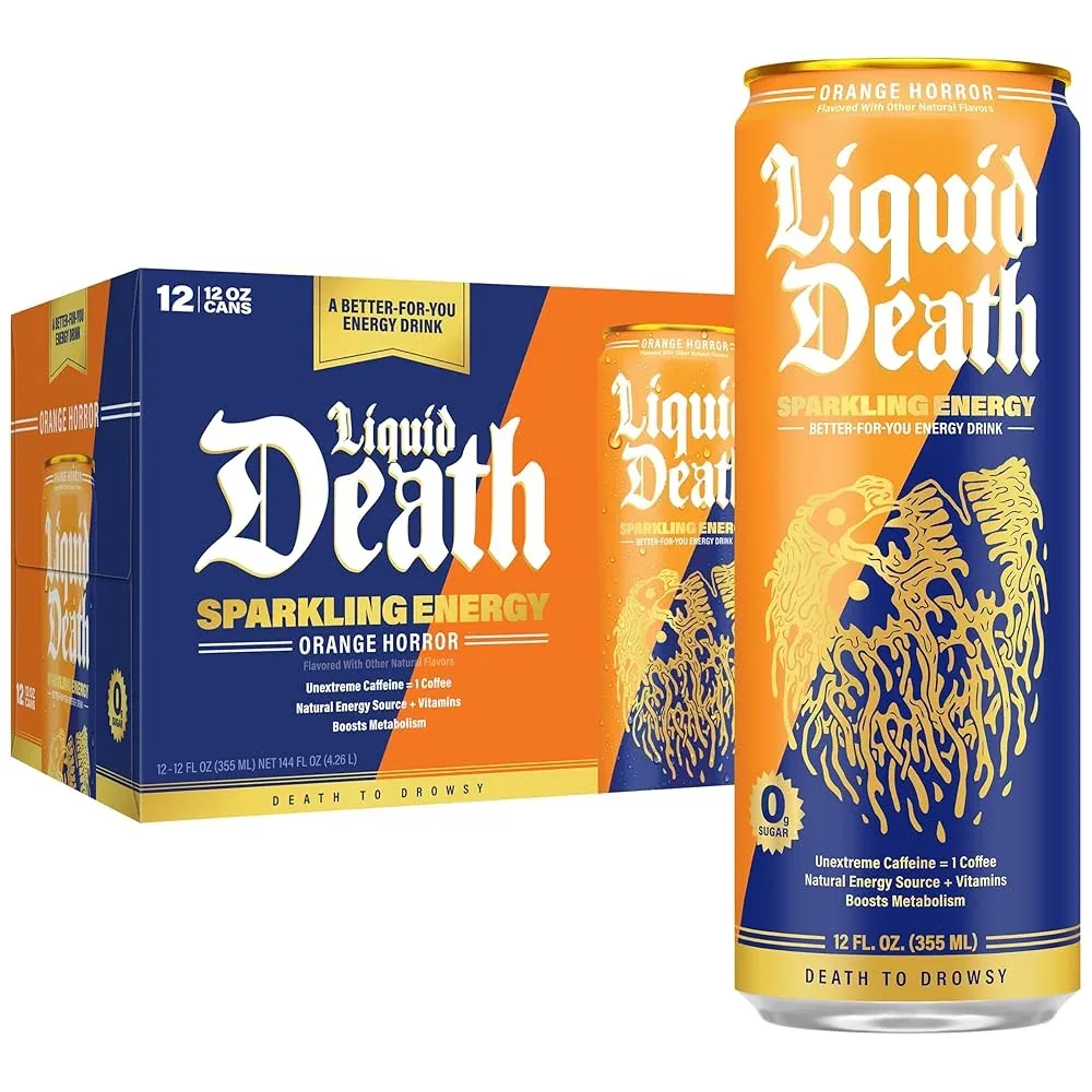 Liquid Death Orange Horror Energy Drink 355ml
