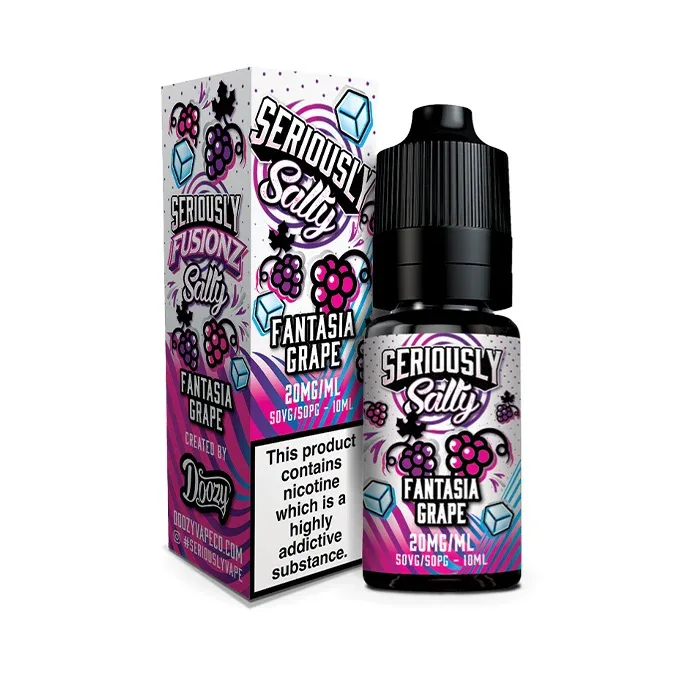 Fantasia Grape 10ml Nic Salt E-Liquid by Seriously Fusionz