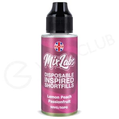 Lemon, Peach & Passionfruit Shortfill E-Liquid by Mix Labs 100ml