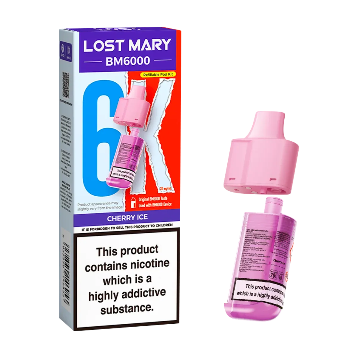Cherry Ice Lost Mary BM6000 Refill Pack