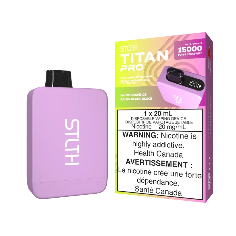 STLTH TITAN PRO - White Grape Ice 15k