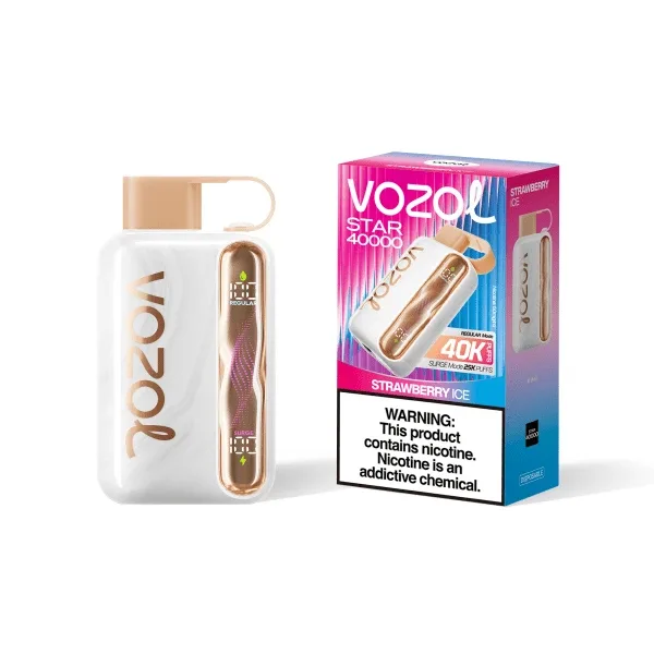 Strawberry Ice Vozol Star 40000 | Online Vape Shop