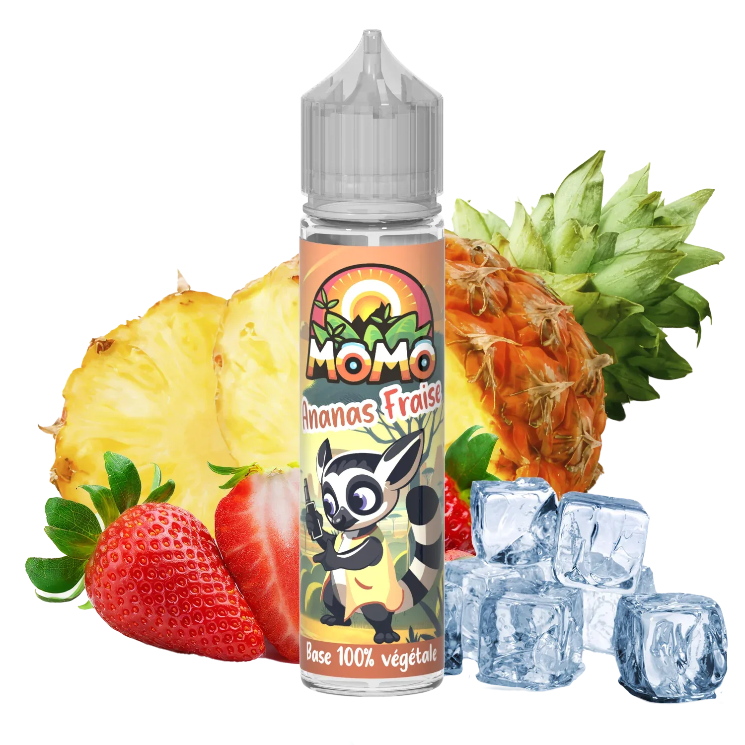 MOMO Ananas Fraise 50ml shake and vape e-liquid