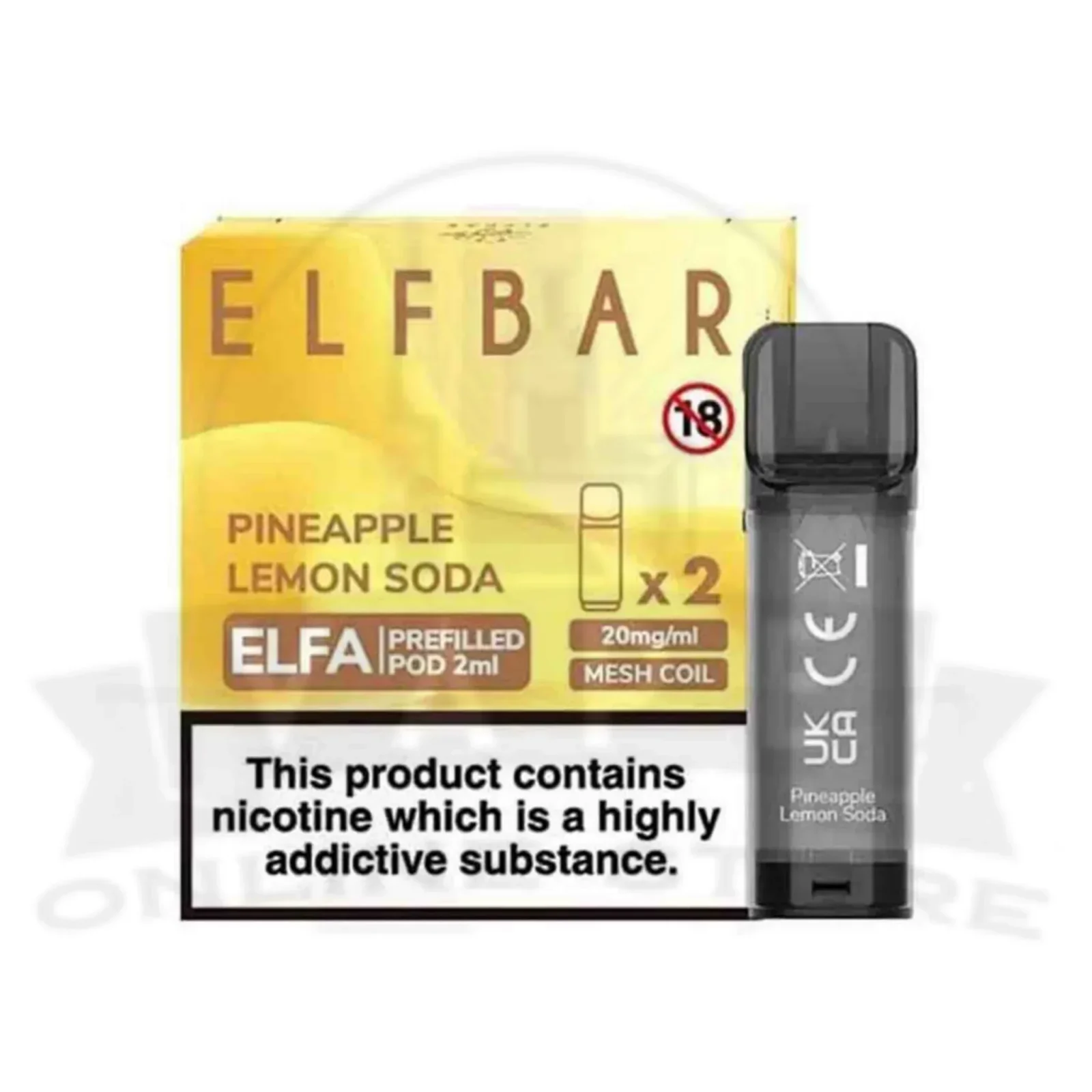 Pineapple Lemon Soda Elfa Pre-filled Pods By Elf Bar