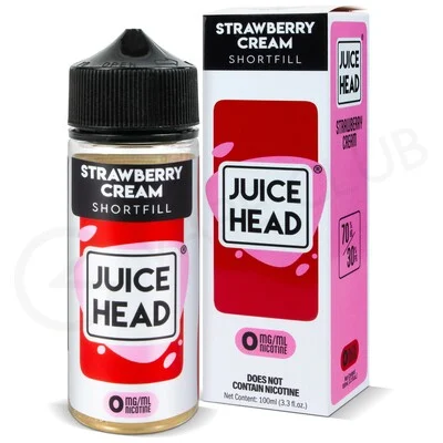 Strawberry Cream Shortfill E-Liquid by Juice Head 100ml