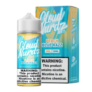 Cloud Nurdz E-liquid Peach Blue Razz Ice 100mL