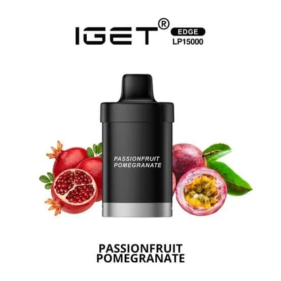 iGET Edge LP15000 Pods - Passionfruit Pomegranate