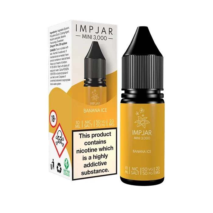 Banana Ice 10ml Nic Salt E-Liquid by Imp Jar