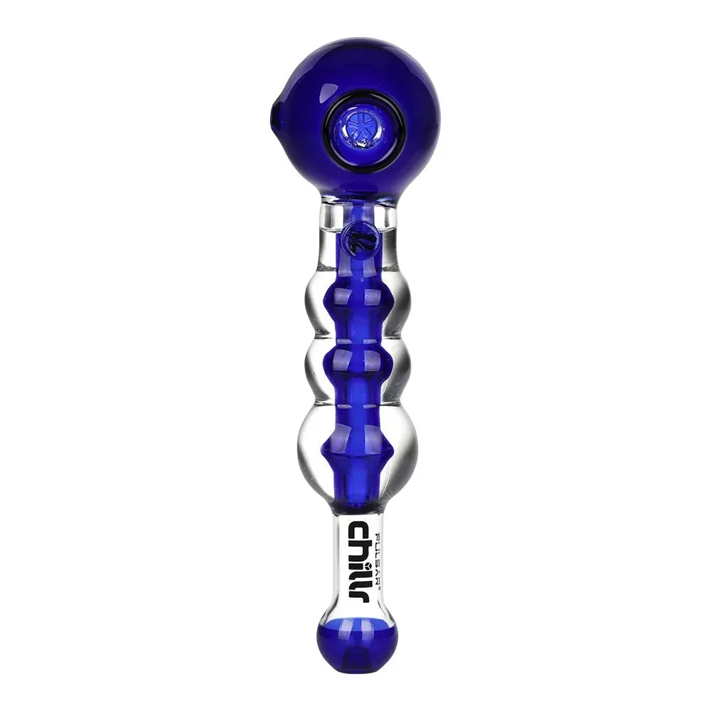 Pulsar Chillr Glycerin Glass Hand Pipe - 7.5" / Blue - Image 2