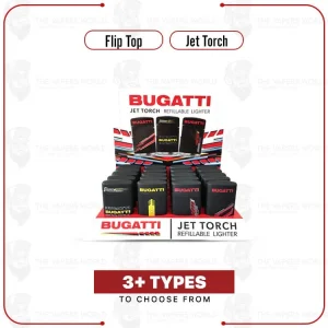Bugatti Flip Top Torch Lighters – 20/20’s