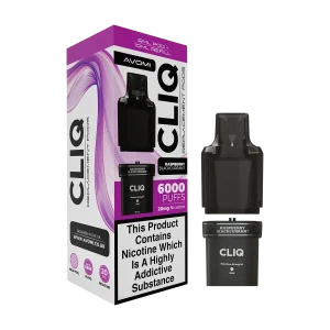 Raspberry Blackcurrant Avomi Cliq 6000 Refill Pack