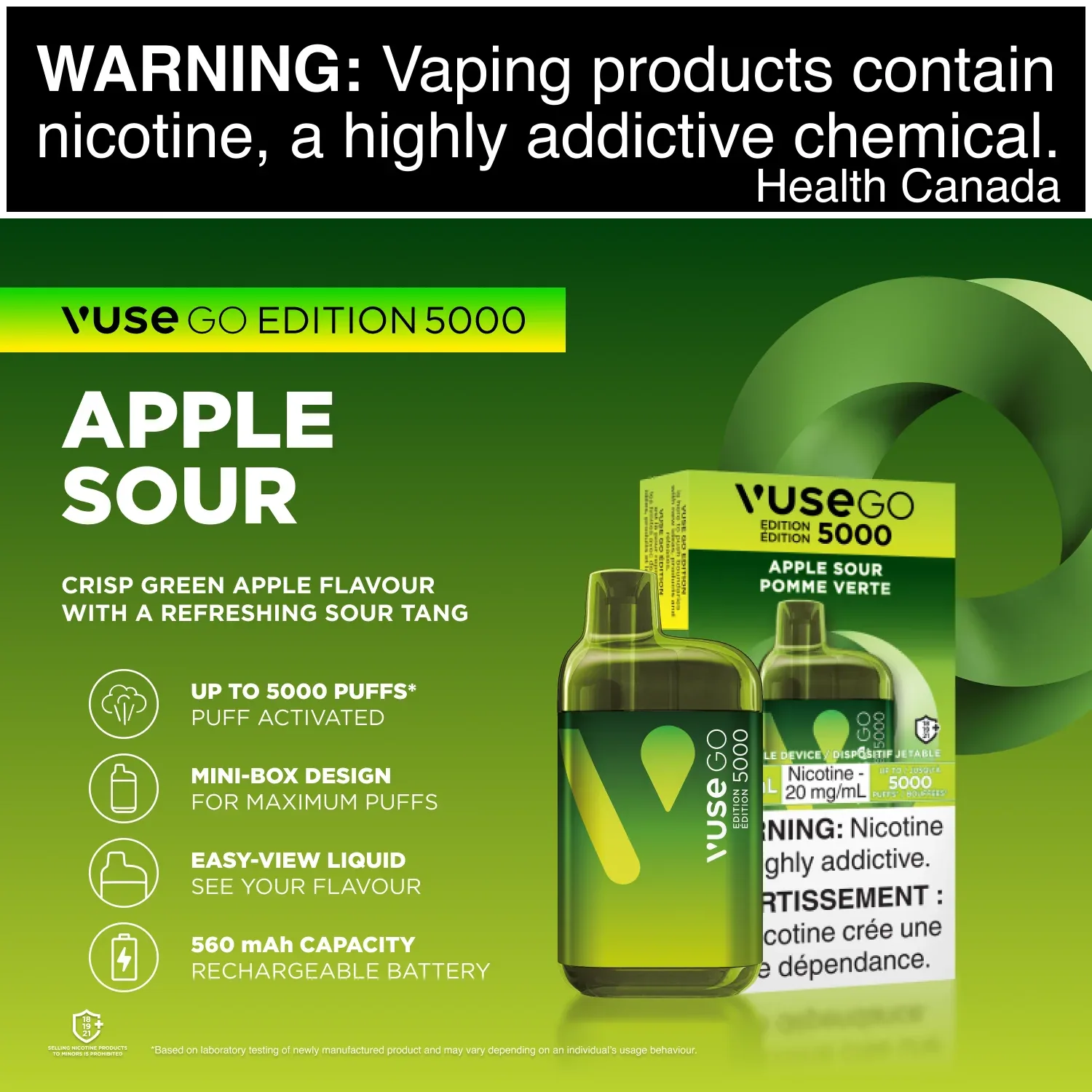 Vuse GO Edition 5000 - Apple Sour - Image 2
