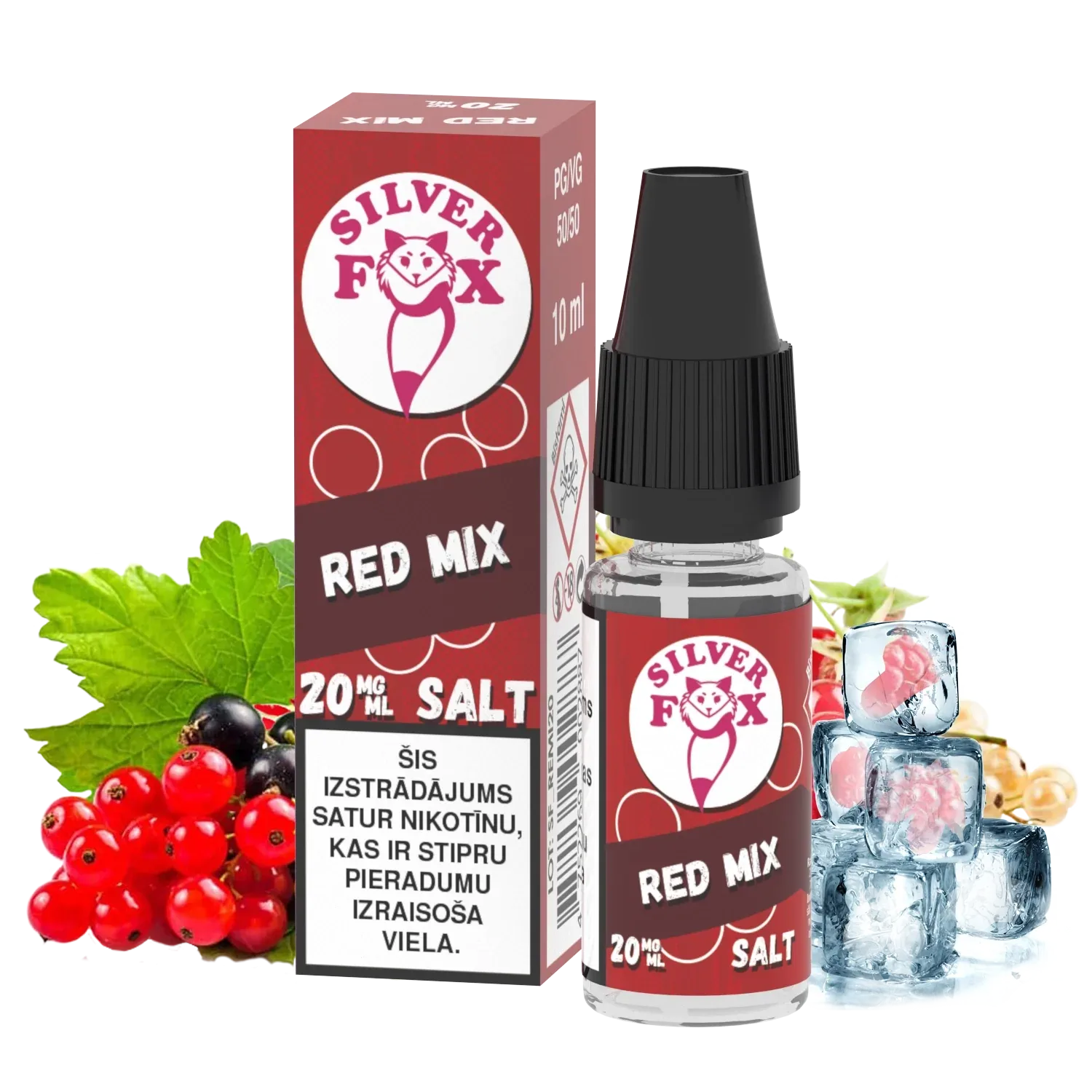 Silver Fox Salts Red Mix 20mg Nicotine Salt E‑Liquid – 10ml LV