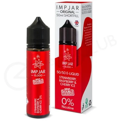 Strawberry Raspberry Cherry Ice Shortfill E-Liquid by Imp Jar 50ml