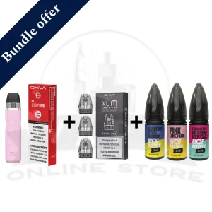 Oxva Xlim Go Kit + Pods + 3 Zero Nicotine Salts Vape Bundle