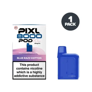 Blue Razz Cotton PIXL 8000 Prefilled Pods