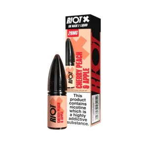 Cherry Peach & Apple Nic Salt E-Liquid by Riot X