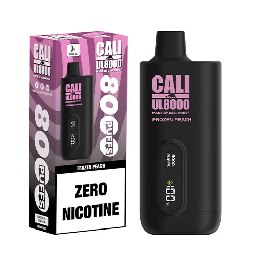 Cali UL8000 Frozen Peach ZERO Nicotine Disposable