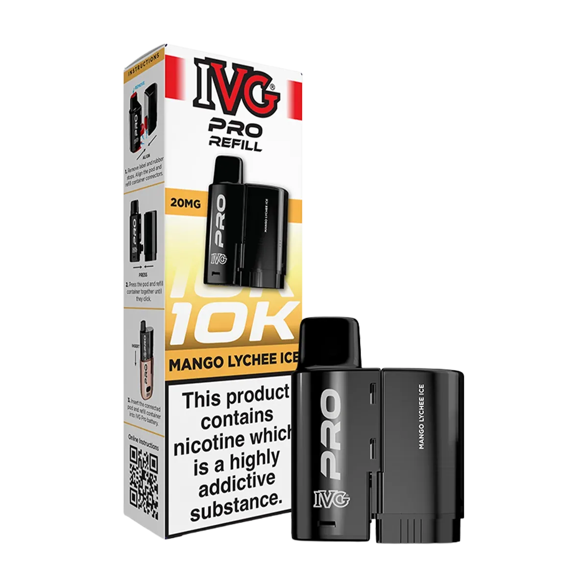 Mango Lychee Ice IVG Pro 12 Refill Pack