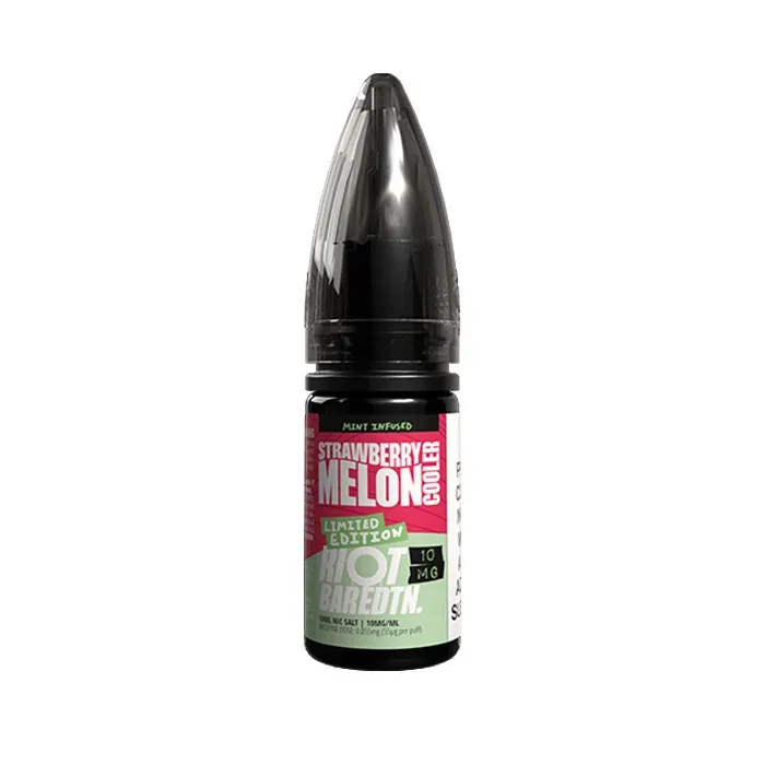 Strawberry Melon Cool Limited Edition Nic Salt E-Liquid by Riot Bar EDTN