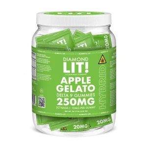 LIT THC D9 Gummies Jar Pack of 2 | 25 COUNT