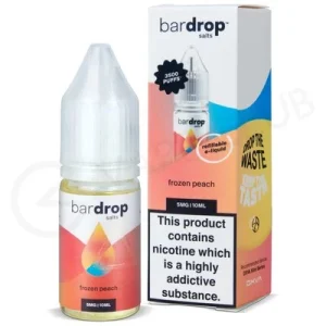 Frozen Peach Nic Salt E-Liquid by Bar Drop Salts