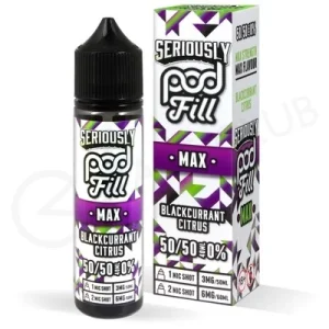 Blackcurrant Citrus Shortfill E-Liquid by Seriously Pod Fill Max 40ml