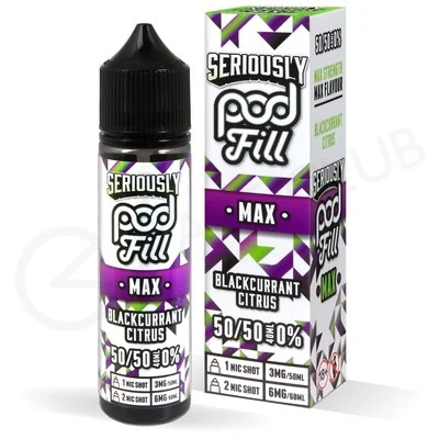 Blackcurrant Citrus Shortfill E-Liquid by Seriously Pod Fill Max 40ml
