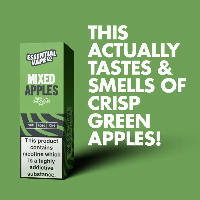 Essential Vape Co Mixed Apples - 10ml Nicotine Salt E-Liquid - Image 2