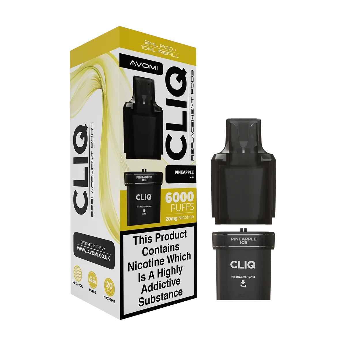 Pineapple Ice Avomi Cliq 6000 Refill Pack