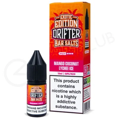 Mango Coconut Lychee Ice E-Liquid by Drifter Bar Salts Exotic
