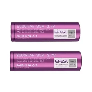 Efest 2500mAh 3.7 IMR 18650 35A BATTERY for High Drain E-cigarette Mod