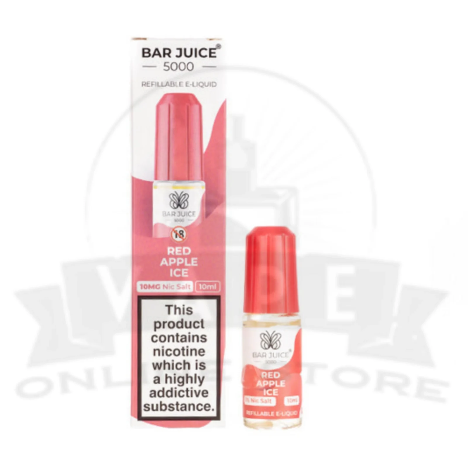 Red Apple Ice Bar Juice 5000 Nic Salt E-Liquid | 5 for £10