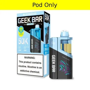 Blue Razz Ice Geek Bar Clio Platinum 50K Pod