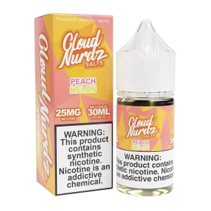 Cloud Nurdz Peach Melon TFN Salt Vape Juice 30ml
