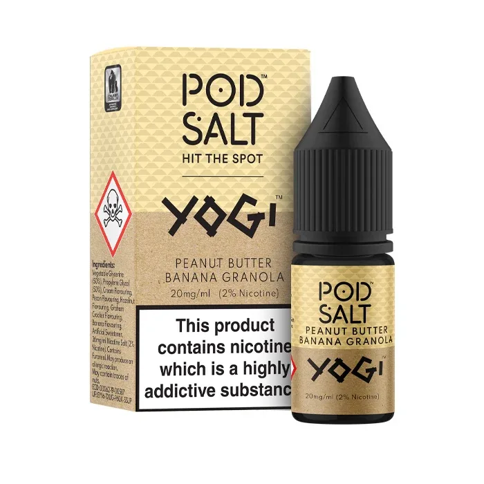 Peanut Butter Banana Granola Nicotine Salt by Pod Salt & Yogi Fusions