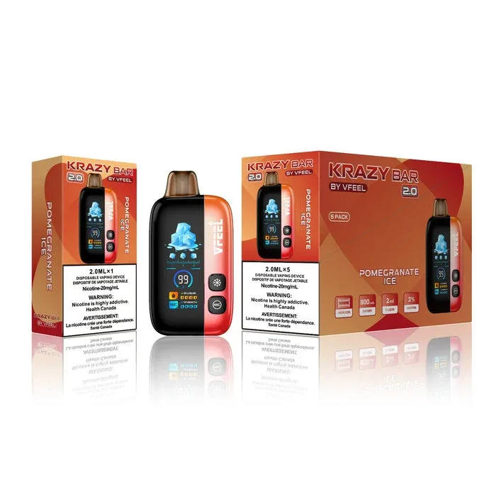 Vfeel Krazy Bar 2.0 Pomegranate ICe