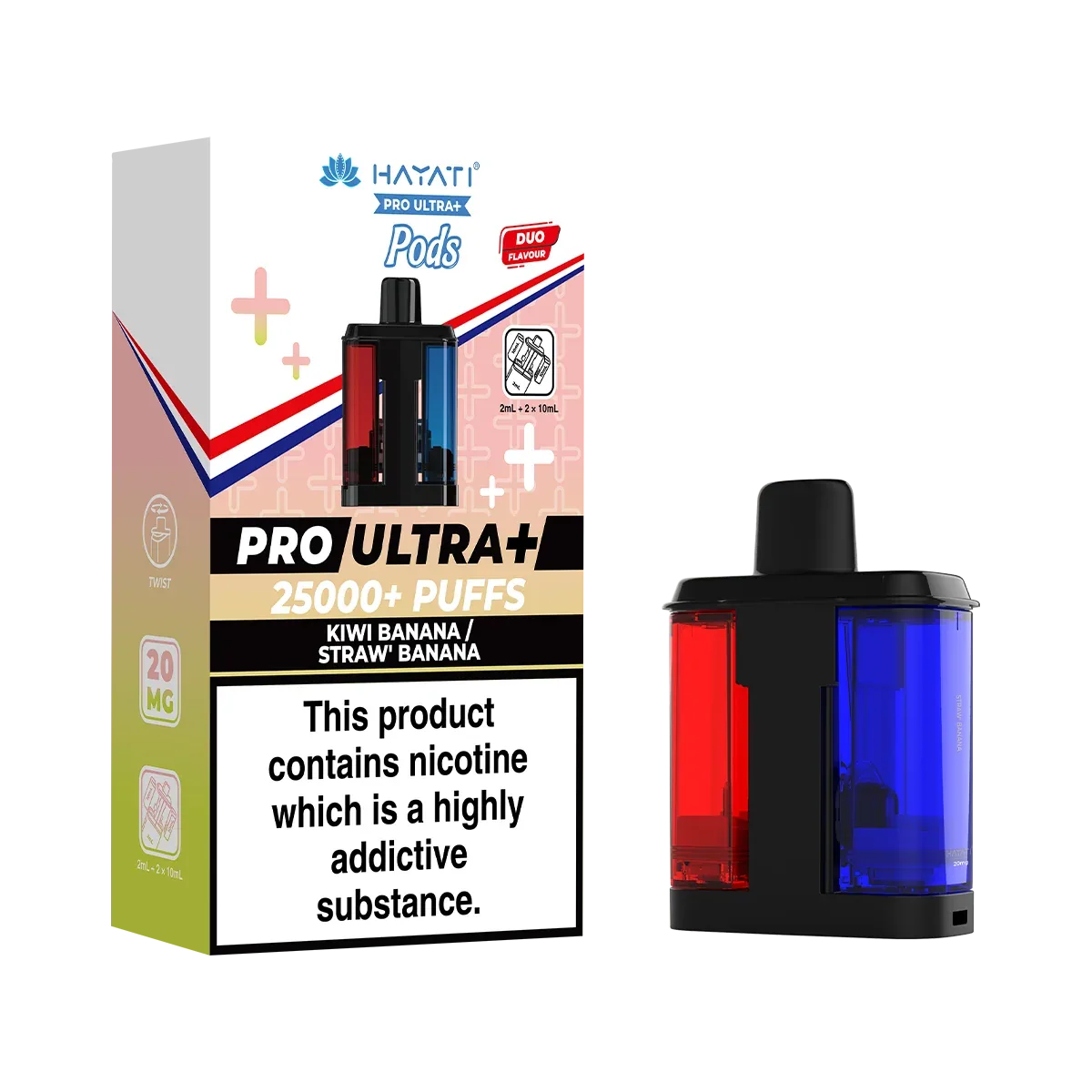 Kiwi Banana / Straw' Banana Hayati Pro Ultra Plus Refill Pack