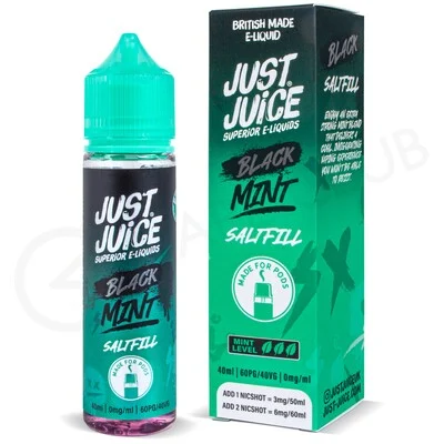 Black Mint Saltfill E-Liquid by Just Juice Menthol 40ml