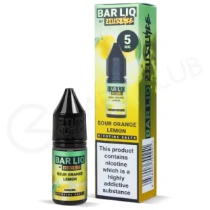 Sour Orange Lemon Nic Salt E-Liquid by Bar Liq