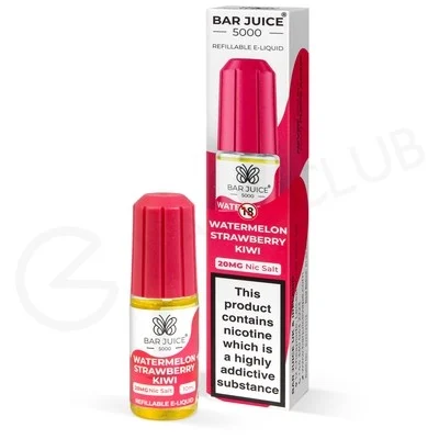 Watermelon, Strawberry & Kiwi Nic Salt E-Liquid by Bar Juice 5000