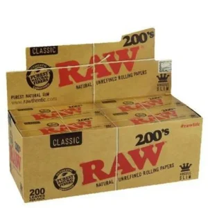 RAW Natural King Size Slim 200s Rolling Paper